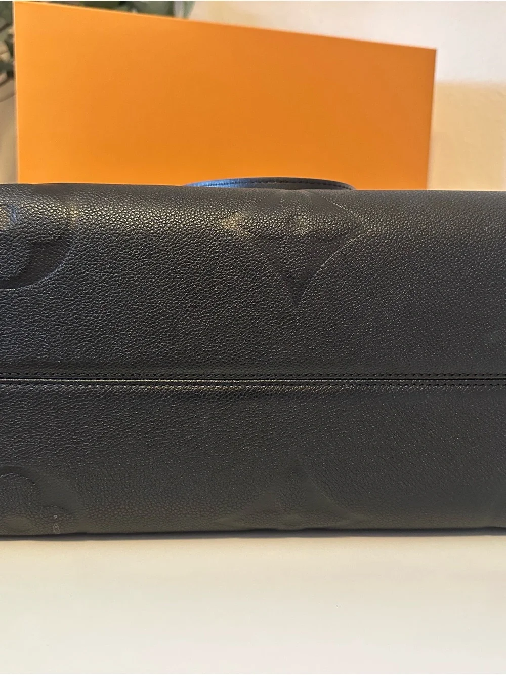 Louis Vuitton Black Embossed Monogram Tote